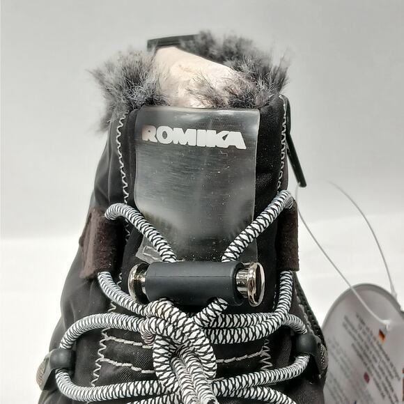 Josef Seibel Romika Winter Hiking Boots Women’s 37 US 6.5 Black Waterproof Fur - Picture 2 of 12